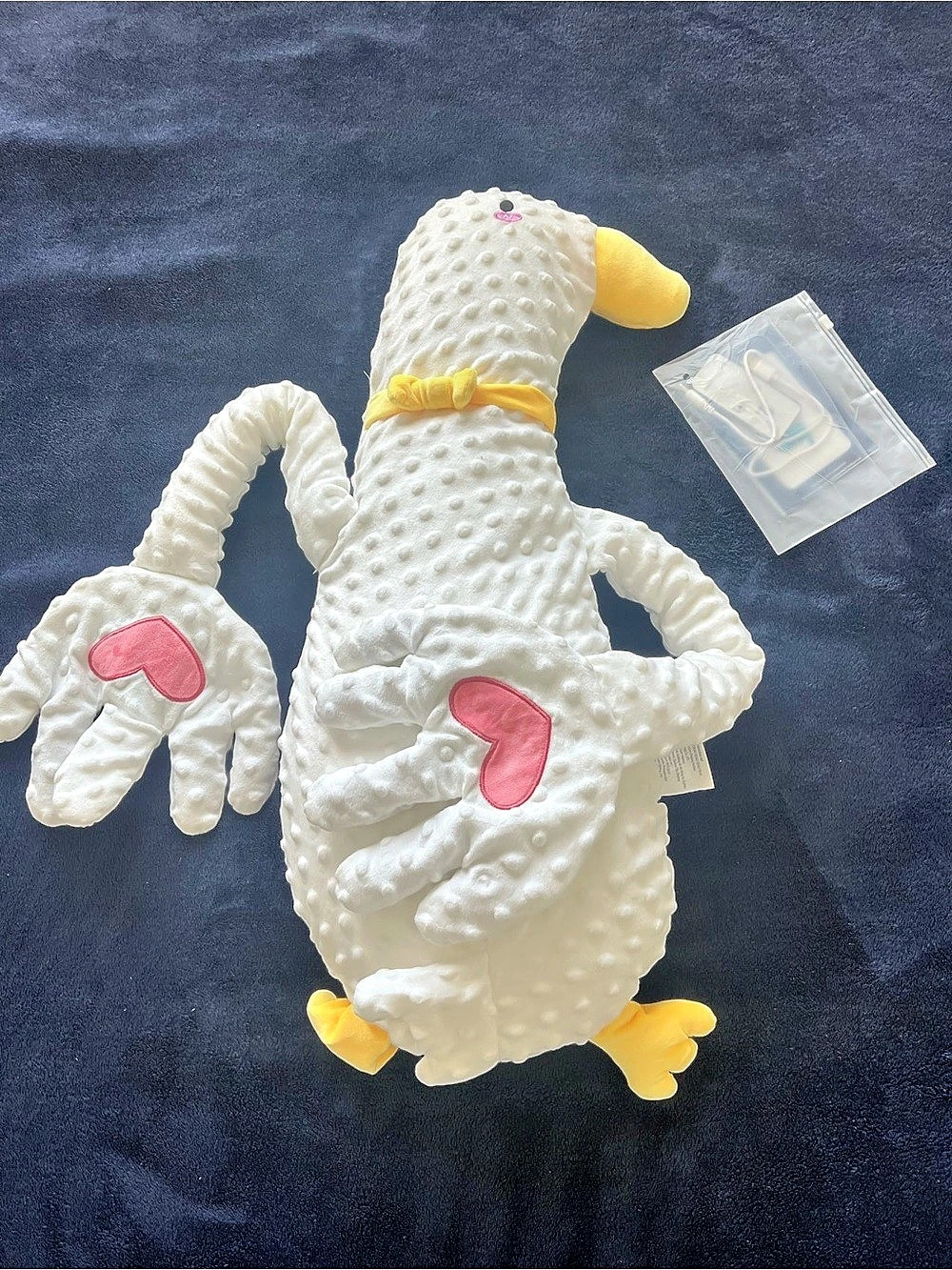 New Baby Sleep Soother Duck Plush Pillow with Patting Device Anti-Startle Huggin